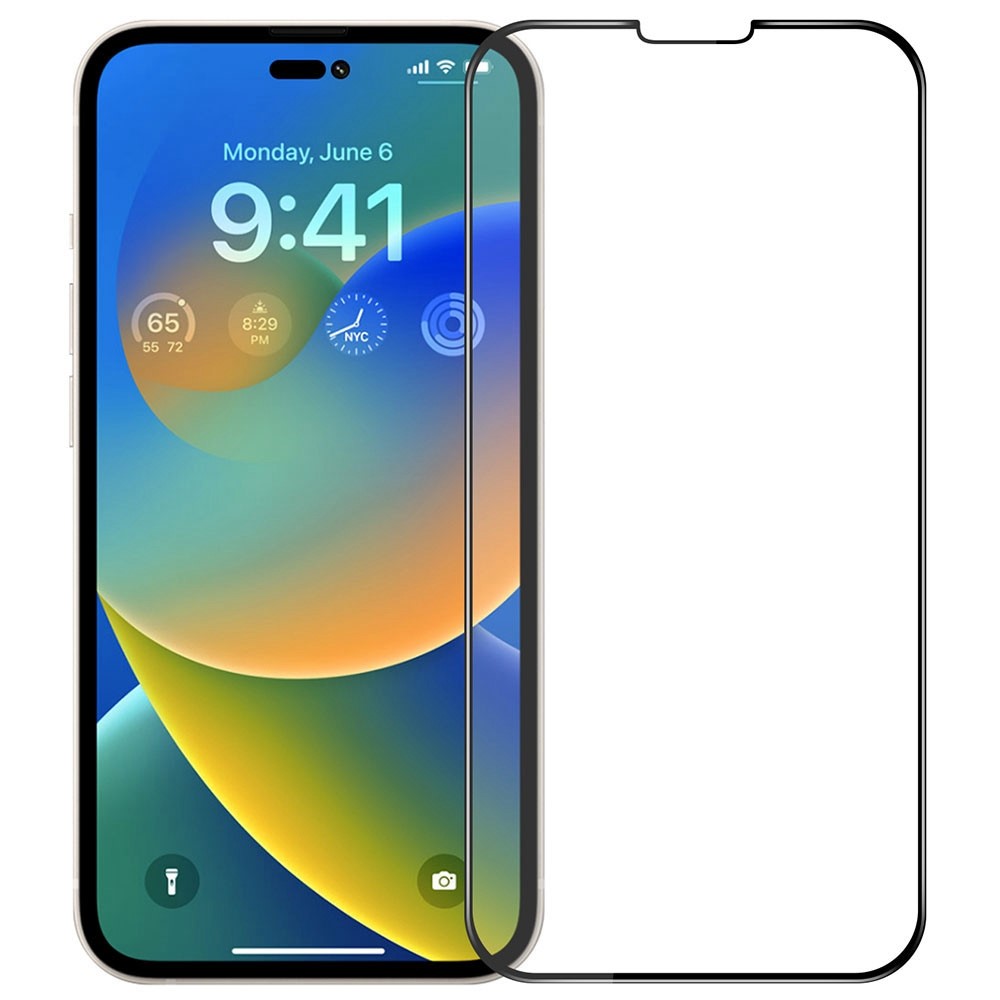 PINWUYO JK 3D Curved Tempered Glass Film-2 for iPhone 14 Max 6.7 inch HD Clear Full Coverage Anti-abrasion Full Glue Screen Protector Film-1