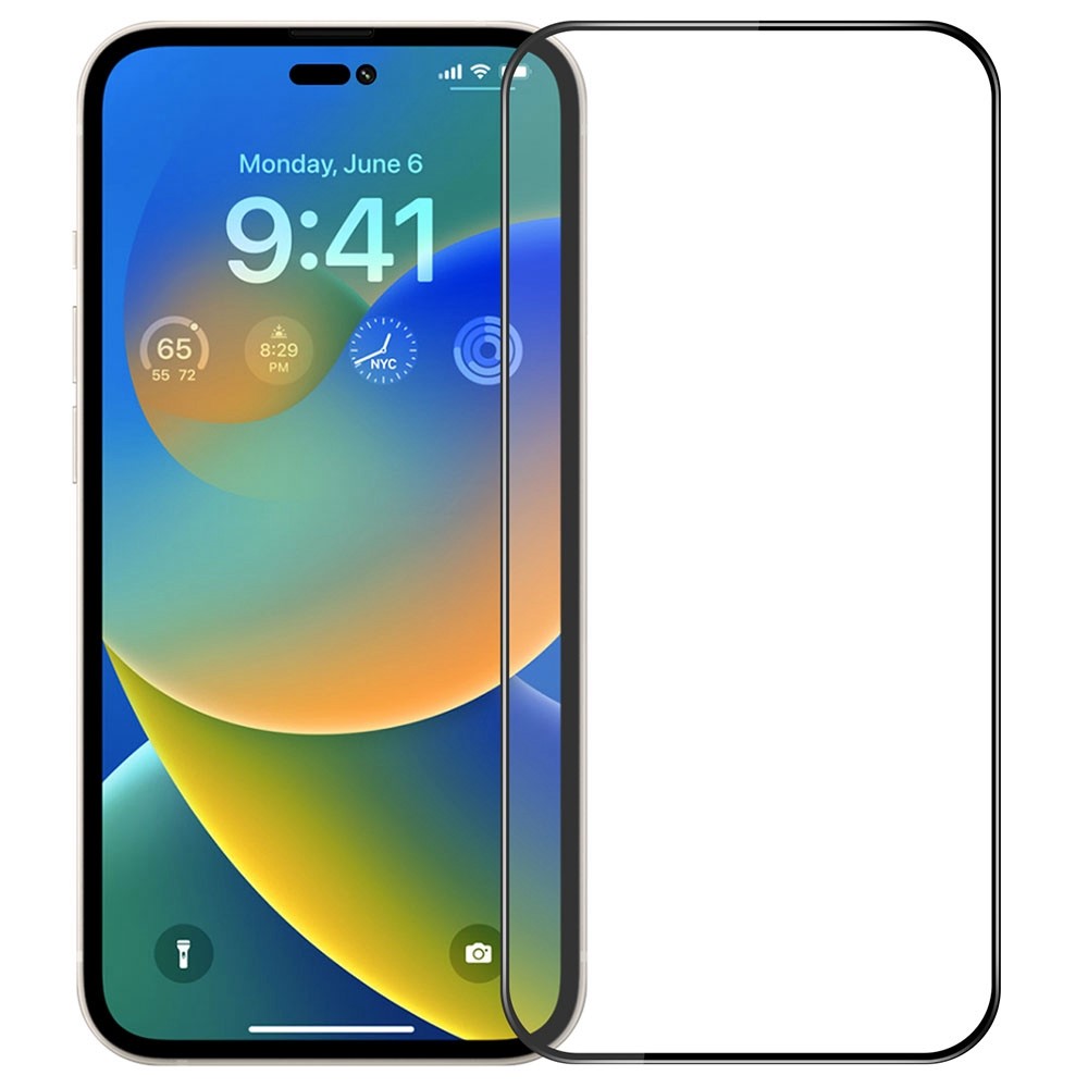 PINWUYO JK 3D Curved Tempered Glass Film-2 for iPhone 14 Pro Max 6.7 inch Full Coverage Anti-scratch Full Glue High Definition Transparent Screen Protector Film-1
