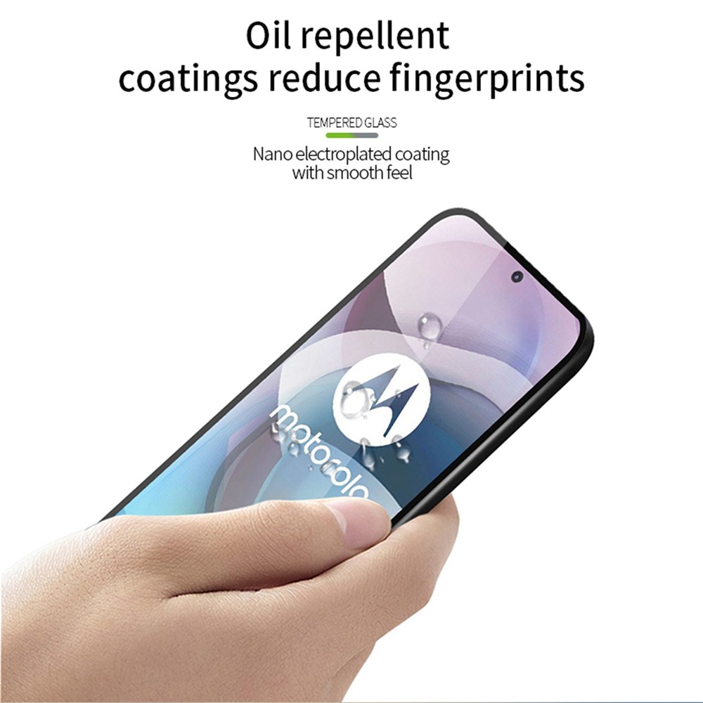 PINWUYO JK Tempered Glass Film Series-2 for Motorola Moto E32 9H Hardness Full Glue HD Clear Full Screen Protector-7