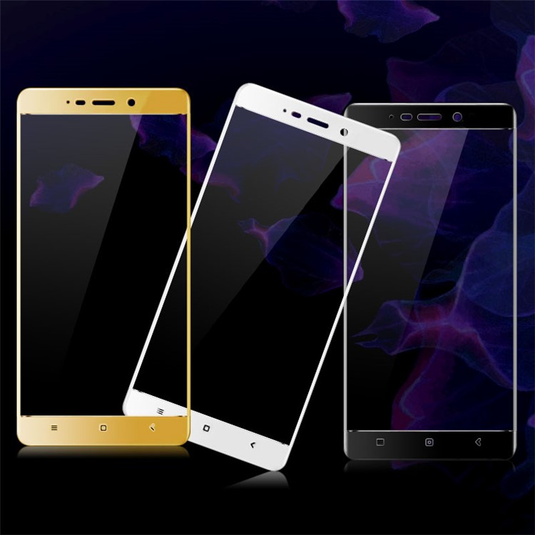 IMAK Mobile Tempered Glass Screen Guard Full Coverage for Xiaomi Redmi 4 - Black-5