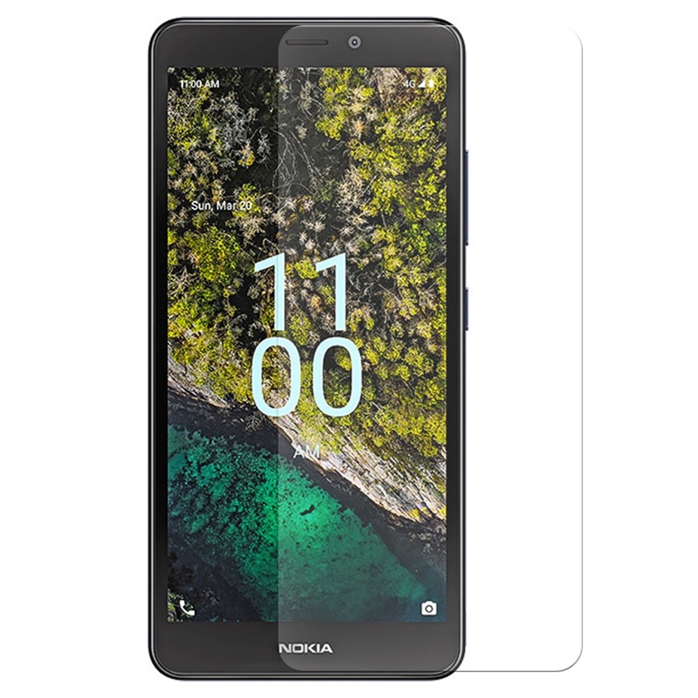 0.3mm Arc Edge Tempered Glass Film for Nokia C100 4G, HD Clear Anti-explosion Screen Protector-1