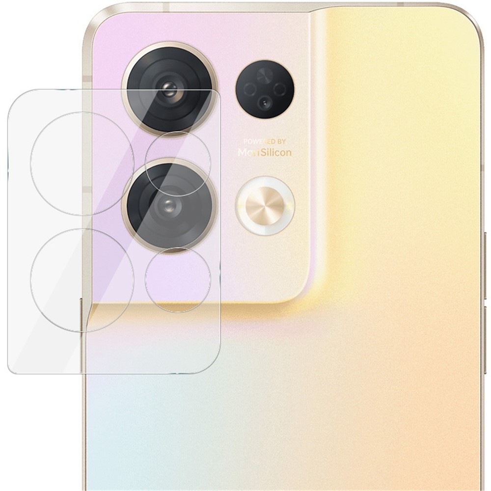 IMAK for Oppo Reno8 Pro 5G HD Tempered Glass Lens Film + Acrylic Lens Cap Anti-Scratch Integrated Camera Lens Protector-2