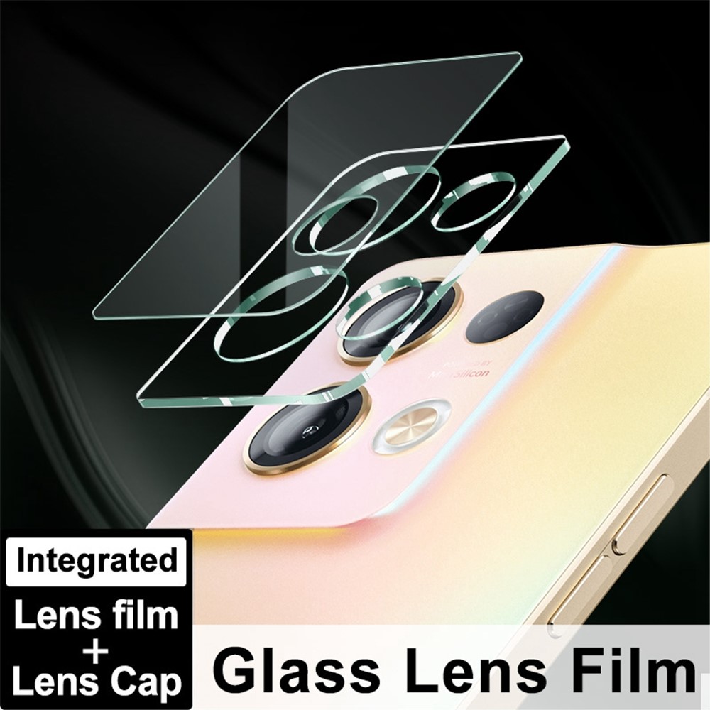 IMAK for Oppo Reno8 Pro 5G HD Tempered Glass Lens Film + Acrylic Lens Cap Anti-Scratch Integrated Camera Lens Protector-5
