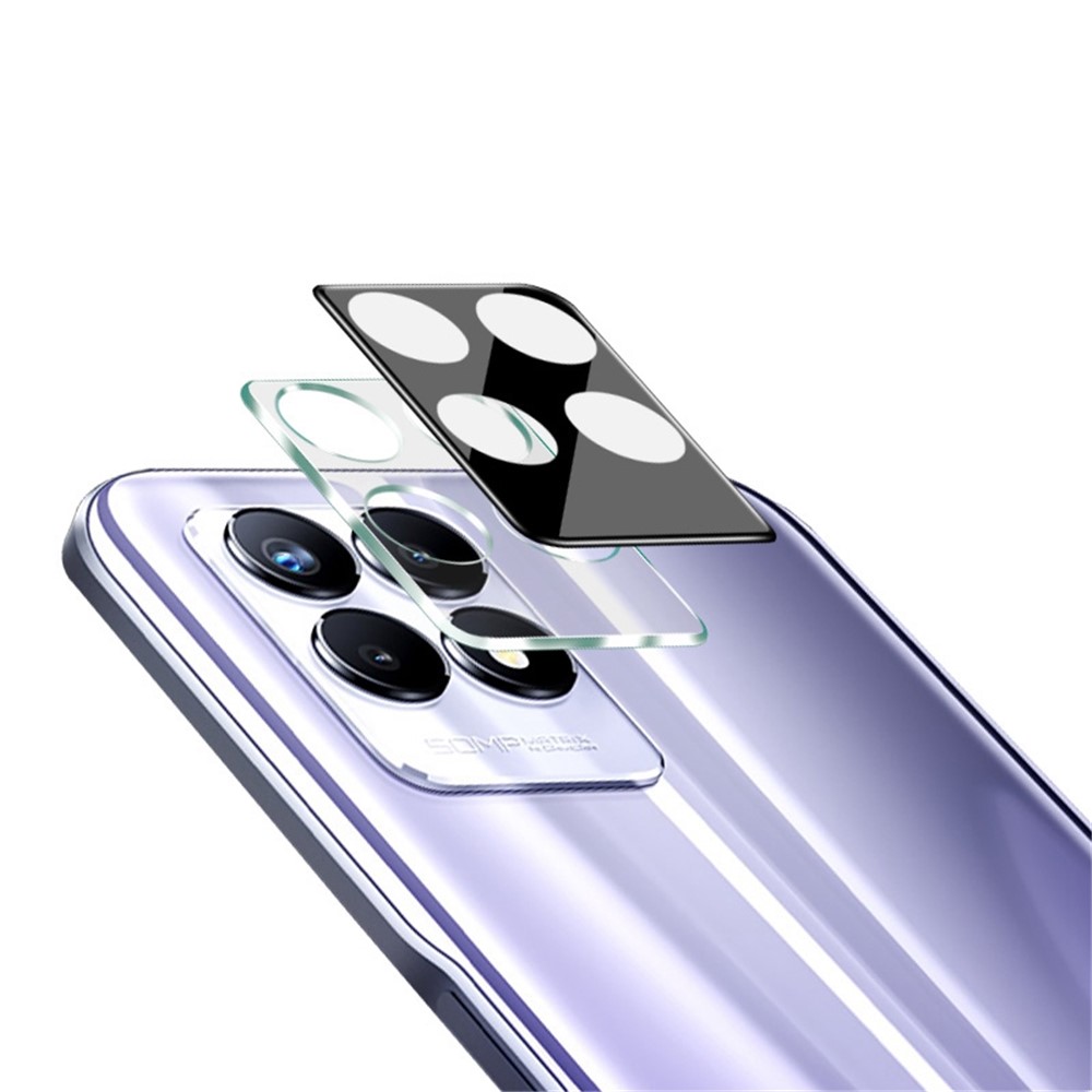 IMAK For Realme 8i Integrated Back Camera Cover Full Screen Scratch-Proof Tempered Glass Lens Film + Acrylic Lens Cap (Black Version)-1
