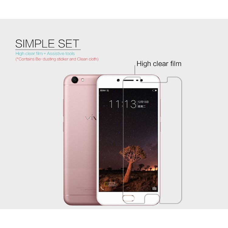 NILLKIN for Vivo Y67 Anti-fingerprint HD Clear LCD Screen Guard Film - Transparent-5