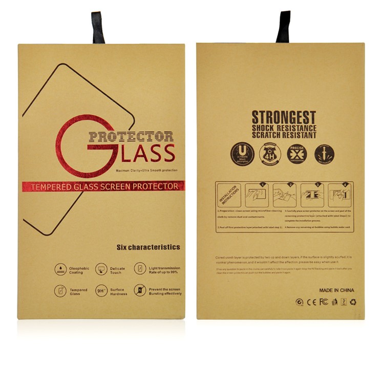 Brushed Titanium Alloy Tempered Glass Screen Film 0.3mm Full Size for iPhone 7 4.7 - Black-11