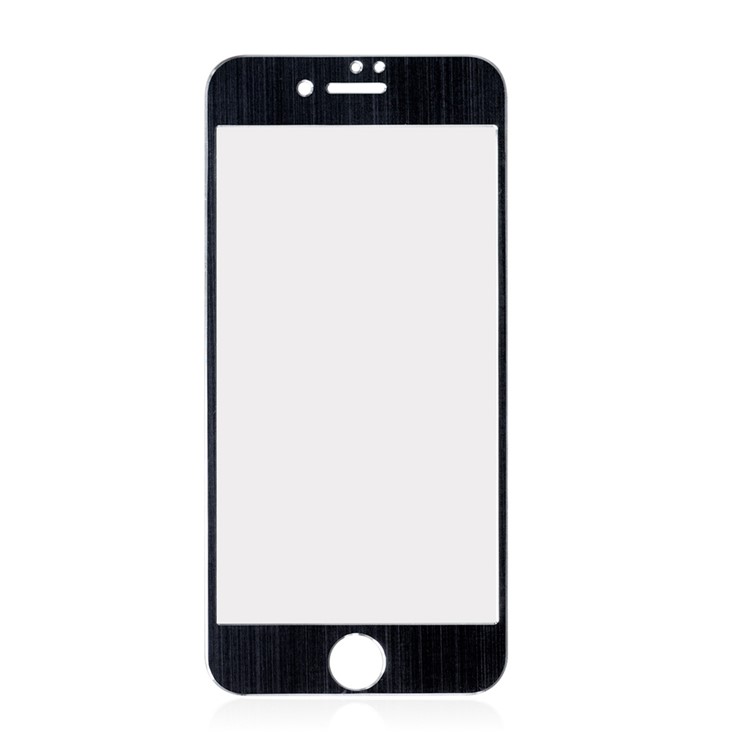 Brushed Titanium Alloy Tempered Glass Screen Film 0.3mm Full Size for iPhone 7 4.7 - Black-2