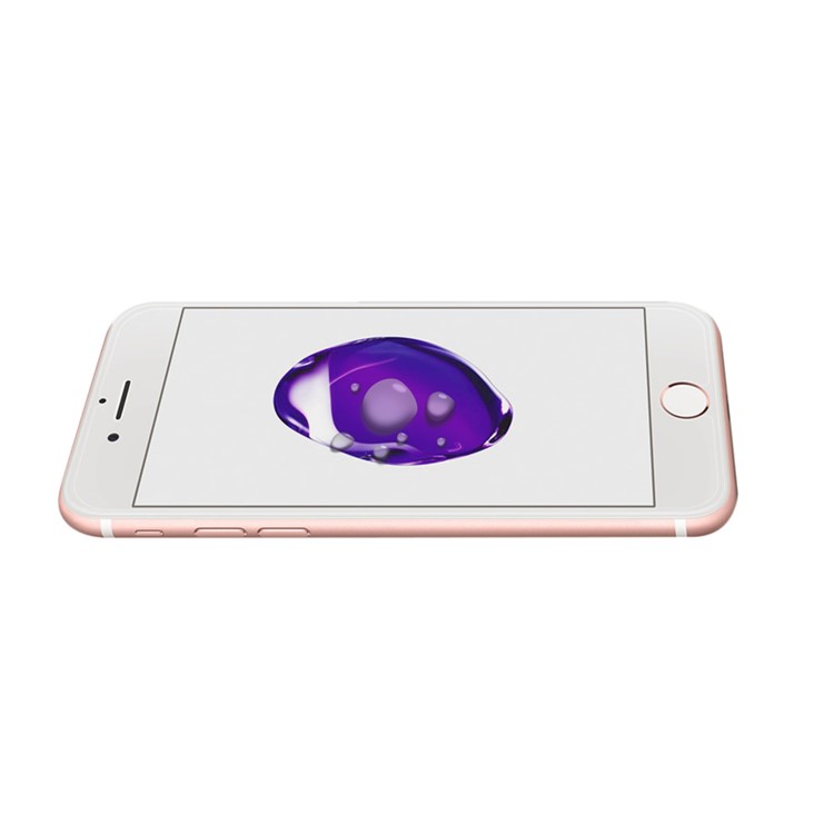 0.3mm Silicone Edges Full Size Mobile Tempered Glass Screen Guard Film for iPhone 7 - Transparent-4