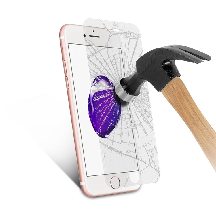 0.3mm Silicone Edges Full Size Mobile Tempered Glass Screen Guard Film for iPhone 7 - Transparent-6
