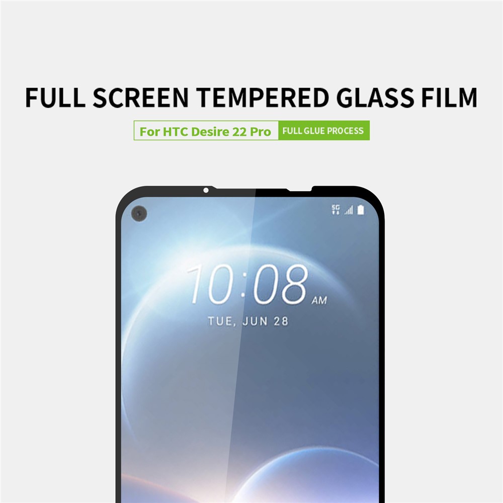 PINWUYO JK Tempered Glass Film Series-2 for HTC Desire 22 Pro 5G Full Glue Full Cover Explosion-proof Screen Protector-4