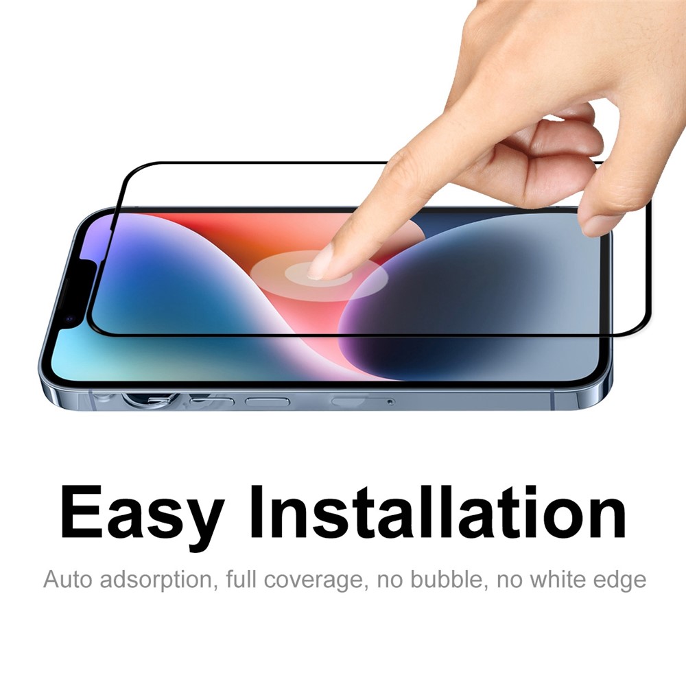 ENKAY HAT PRINCE 2Pcs / Pack for iPhone 14 Max 6.7 inch 0.26mm 2.5D Arc Edge Full Screen Protector 9H Full Glue HD Clear High Aluminium-silicon Glass Film-5