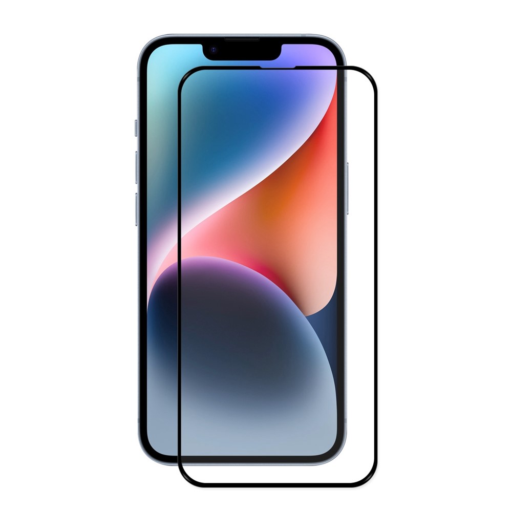 ENKAY HAT PRINCE For iPhone 14 6.1 inch High Aluminium-silicon Glass Film Full Glue 2.5D Arc Edge 0.26mm 9H Shatter-proof Full Screen Protector-1