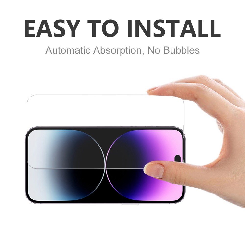 ENKAY HAT PRINCE 2Pcs / Pack for iPhone 14 Pro 6.1 inch Tempered Glass Screen Protector 2.5D Arc Edge 0.26mm 9H HD Clear Full Glue Shatter-proof Film-5