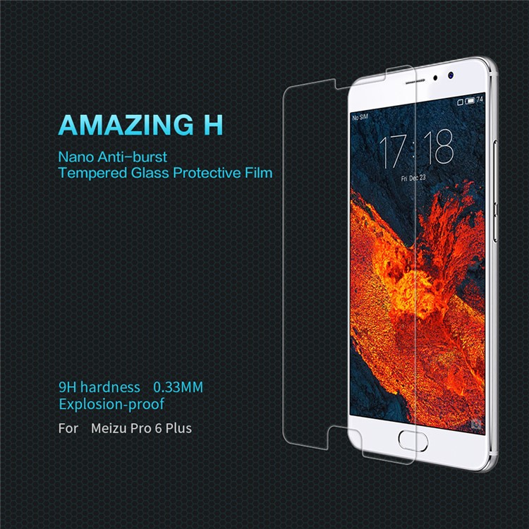 NILLKIN Amazing H for Meizu Pro 6 Plus Tempered Glass Screen Protector 9H Anti-explosion-1