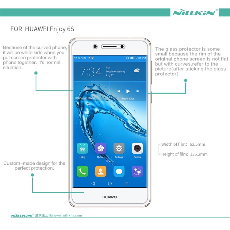 Nillkin HD Clear Screen Guard Anti-Fingerabdruck-Schutzfolie Für Huawei Genießen 6s / Ehre 6C-7