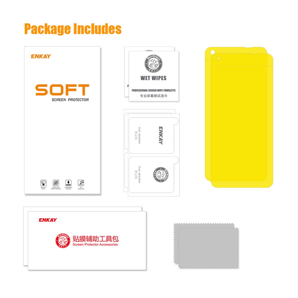 ENKAY HAT PRINCE 2Pcs / Pack for Nothing phone (1) 5G HD Soft TPE+PET+TPU Hydrogel Film Full Glue Transparent Anti-fingerprint Screen Protector-9