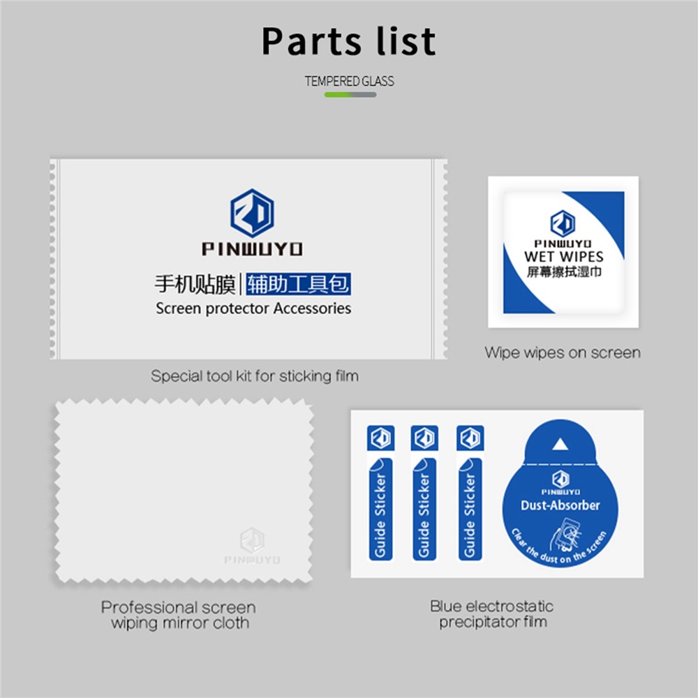 PINWUYO JK Tempered Glass Film Series-2 for Google Pixel 7 5G Full Glue 9H Hardness Shatter-proof Full Screen Protector-11