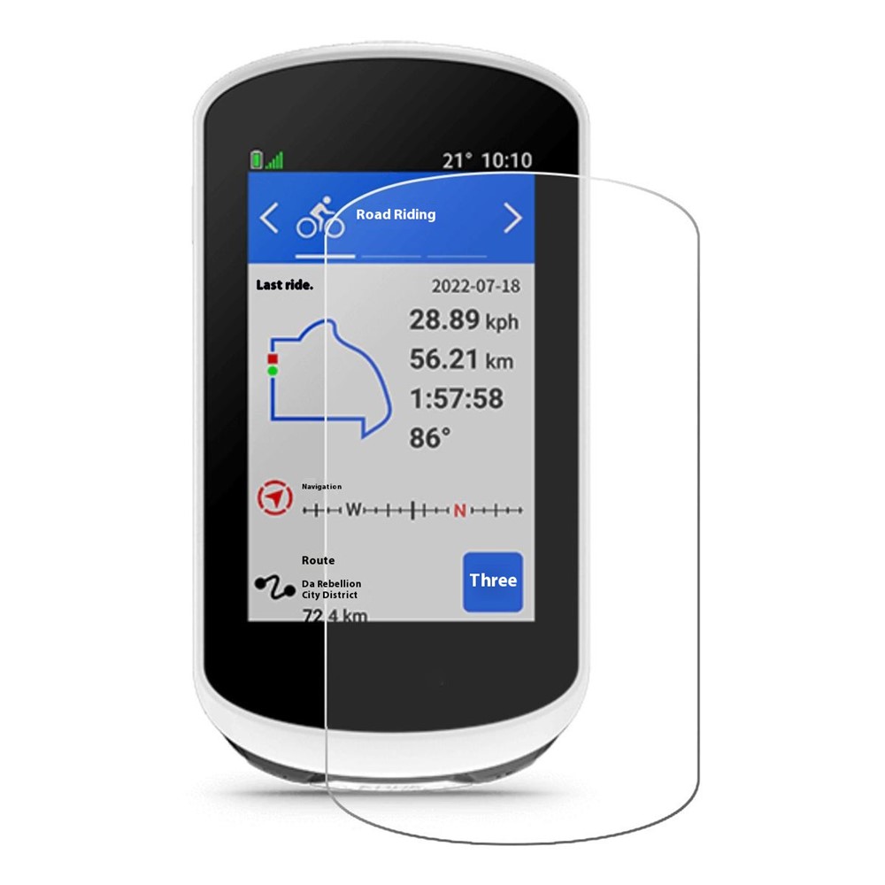 ENKAY HAT PRINCE Screen Protector for Garmin Edge Explore 2 Cycle Computer, 0.26mm 9H 2.5D Arc Edge Tempered Glass Full Glue Anti-explosion Film-1
