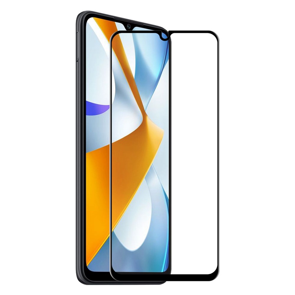 ENKAY HAT PRINCE For Xiaomi Poco C40 4G Full Screen Protector 6D Silk Printing Full Glue High Aluminium-silicon Glass Anti-explosion Film-1