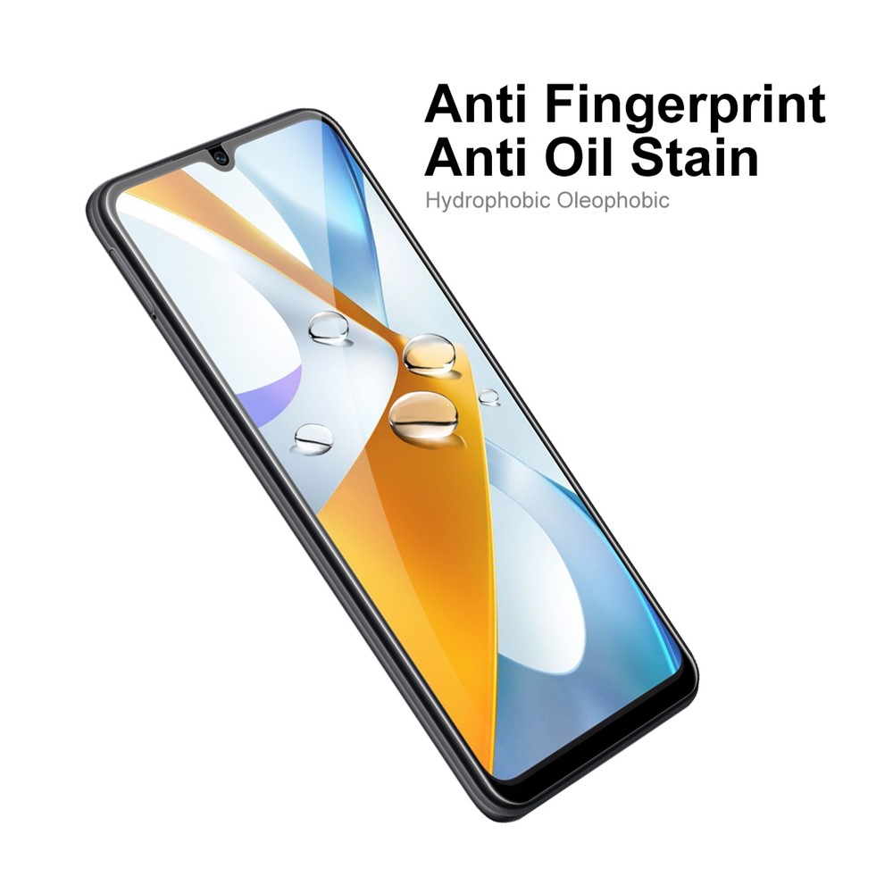 ENKAY HAT PRINCE For Xiaomi Poco C40 4G Full Screen Protector 6D Silk Printing Full Glue High Aluminium-silicon Glass Anti-explosion Film-5