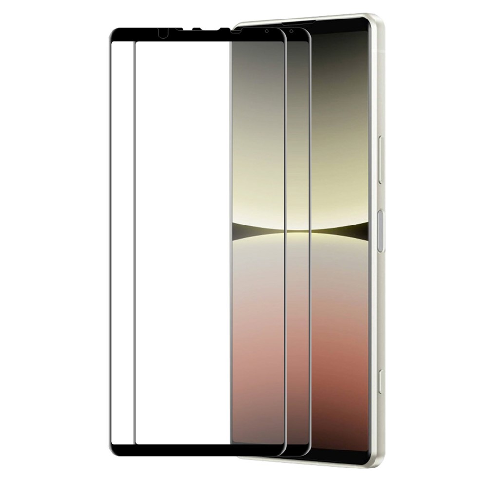 ENKAY HAT PRINCE For Sony Xperia 5 IV 5G 2Pcs / Pack High Aluminium-silicon Glass Film 6D Silk Printing Full Glue Full Screen Protector-1