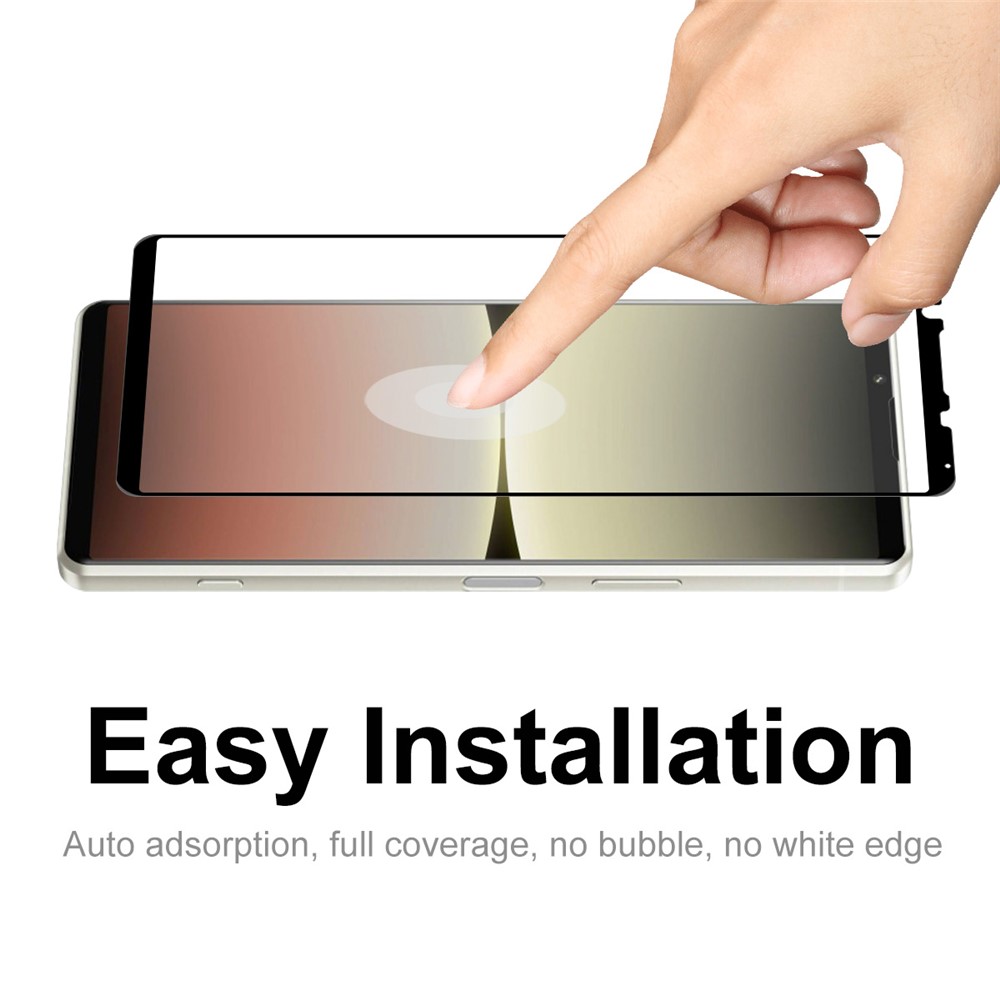 ENKAY HAT PRINCE For Sony Xperia 5 IV 5G Full Glue Full Screen Protector Anti-explosion 2.5D Arc Edge 9H High Aluminium-silicon Glass Film-5
