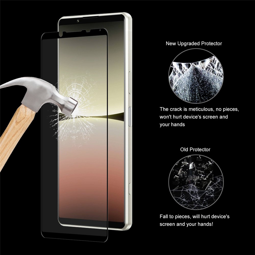 ENKAY HAT PRINCE For Sony Xperia 5 IV 5G Full Glue Full Screen Protector Anti-explosion 2.5D Arc Edge 9H High Aluminium-silicon Glass Film-6