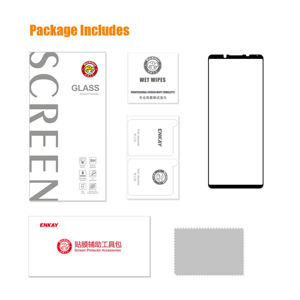 ENKAY HAT PRINCE For Sony Xperia 5 IV 5G Full Glue Full Screen Protector Anti-explosion 2.5D Arc Edge 9H High Aluminium-silicon Glass Film-9