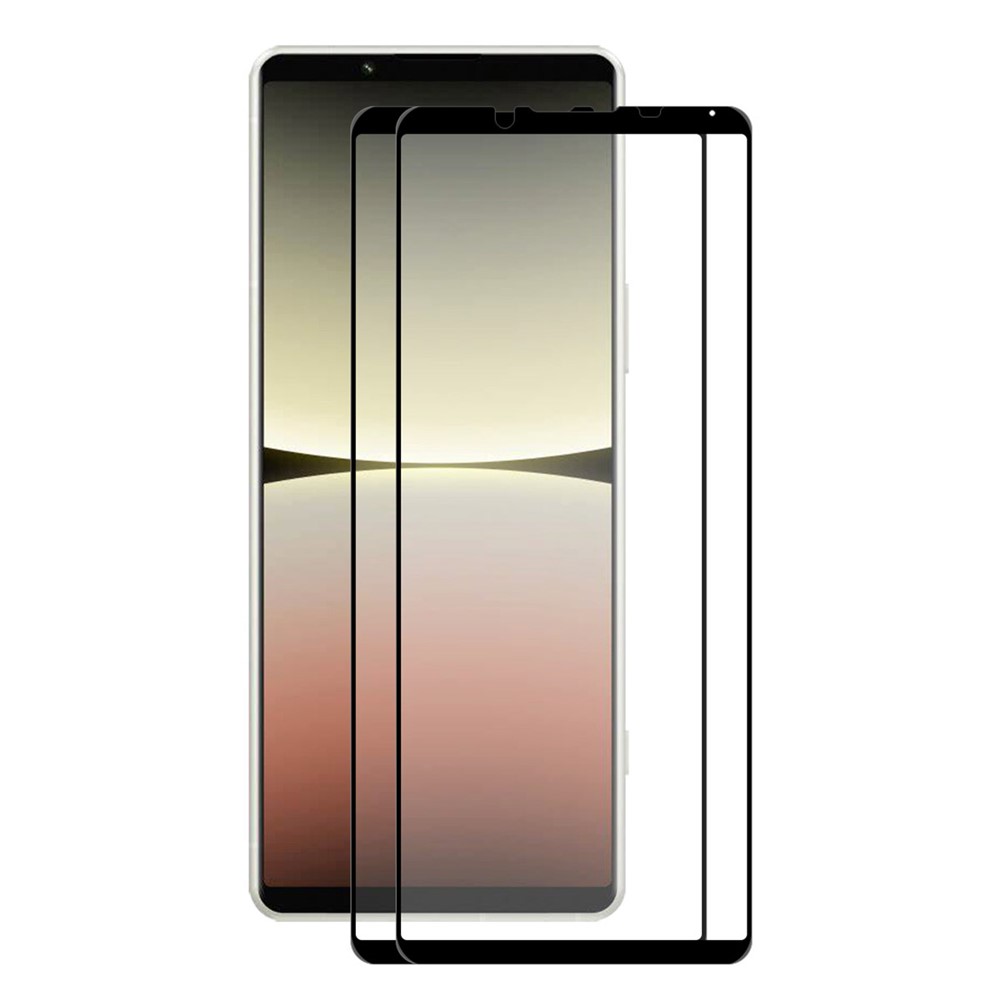 ENKAY HAT PRINCE 2Pcs / Set for Sony Xperia 5 IV 5G Full Glue Screen Protector 2.5D Arc Edge HD Clear Full Cover 9H High Aluminium-silicon Glass Film-1