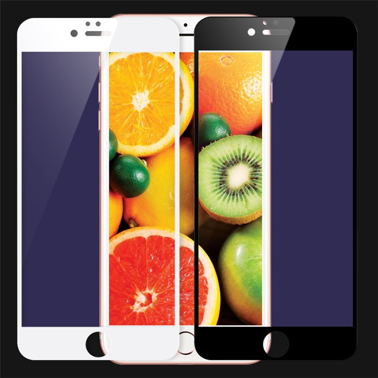 WUW for iPhone 7 2.5D Anti-blue-ray Tempered Glass Screen Protector Soft Arc Edge - Black-1