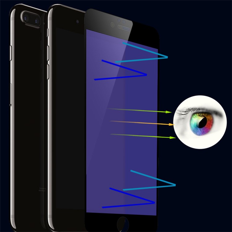 WUW 2.5D Anti-blue-ray Tempered Glass Screen Protector for iPhone 7 Plus Anti-explosion - Black-7