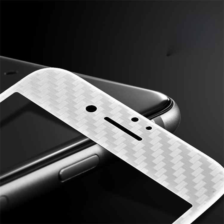 WUW 3D Curved Full Size Soft Edges Carbon Fiber Tempered Glass Screen Protector for iPhone 7 - Black-7