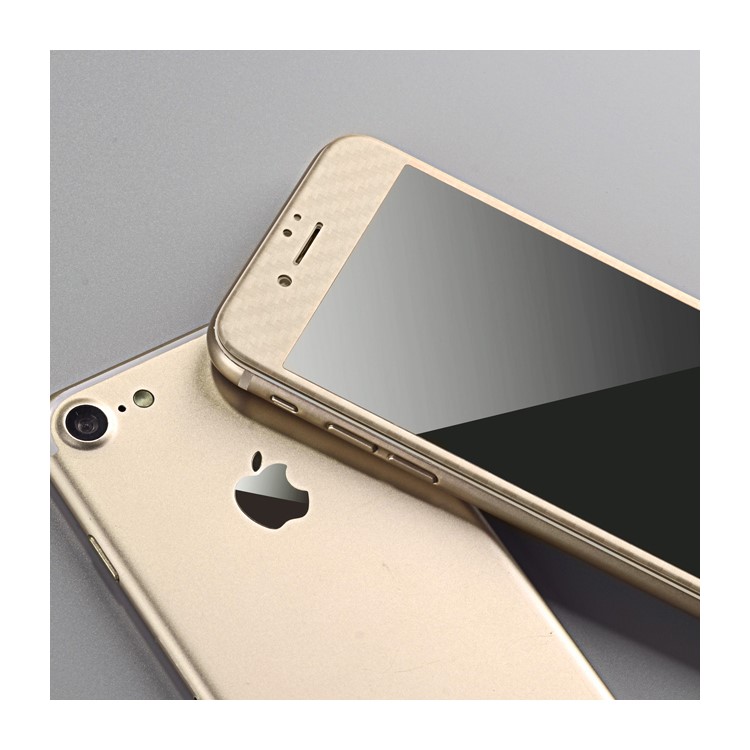 WUW 3D Curved Full Size Soft Edges Carbon Fiber Tempered Glass Screen Protector for iPhone 7 - Black-8