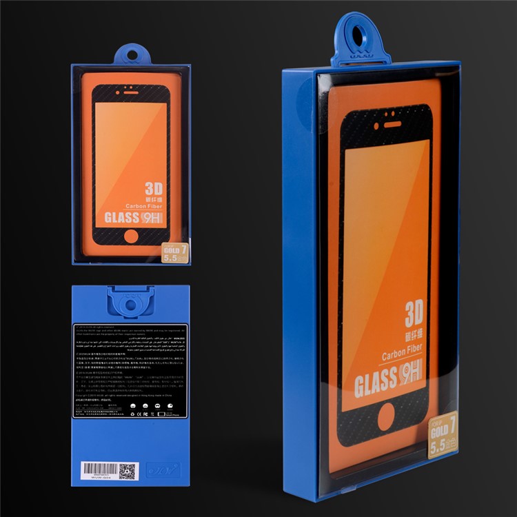 WUW 3D Curved Full Carbon Fiber Tempered Glass Screen Protector for iPhone 6s Plus / 6 Plus - Black-9