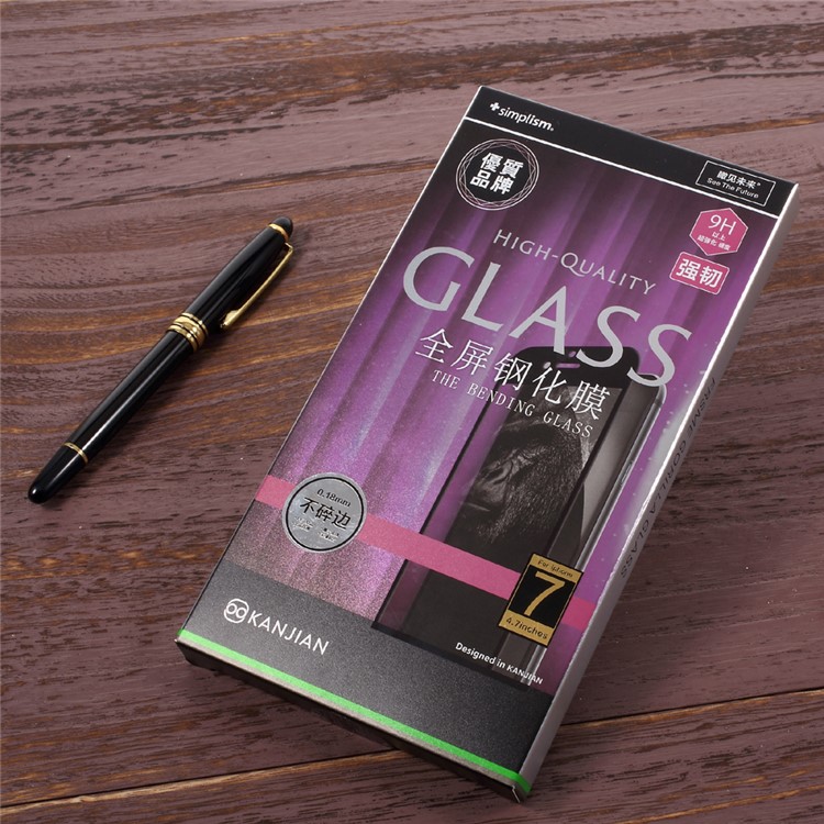 KANJIAN 0.18mm PET Soft Edges Full Tempered Glass Screen Protector for iPhone 6s 6 - Black-11