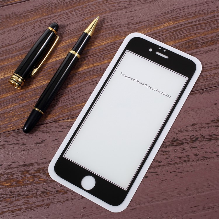 KANJIAN 0.26mm Anti-blue-ray Full Size Tempered Glass Screen Protector for iPhone 6s 6 - Black-1