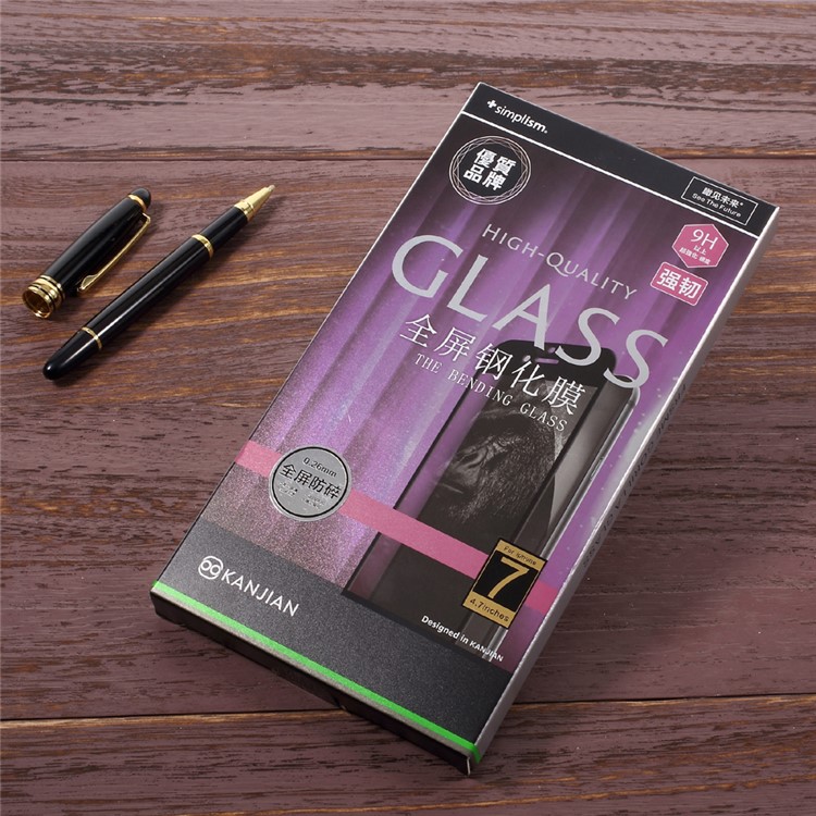 KANJIAN 0.26mm Complete Cover Tempered Glass Screen Protector for iPhone 6s 6 - Black-10