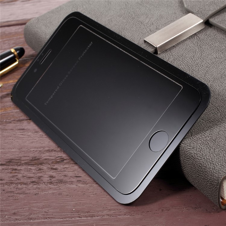 KANJIAN 0.26mm Complete Cover Tempered Glass Screen Protector for iPhone 6s 6 - Black-2