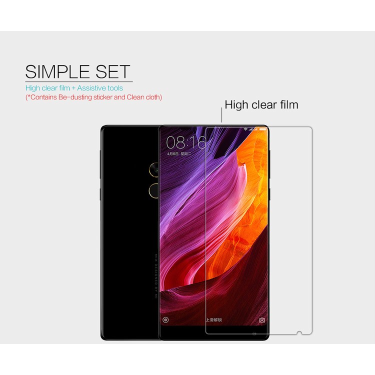 NILLKIN for Xiaomi Mi Mix Anti-fingerprint HD Clear LCD Screen Film Protector-6