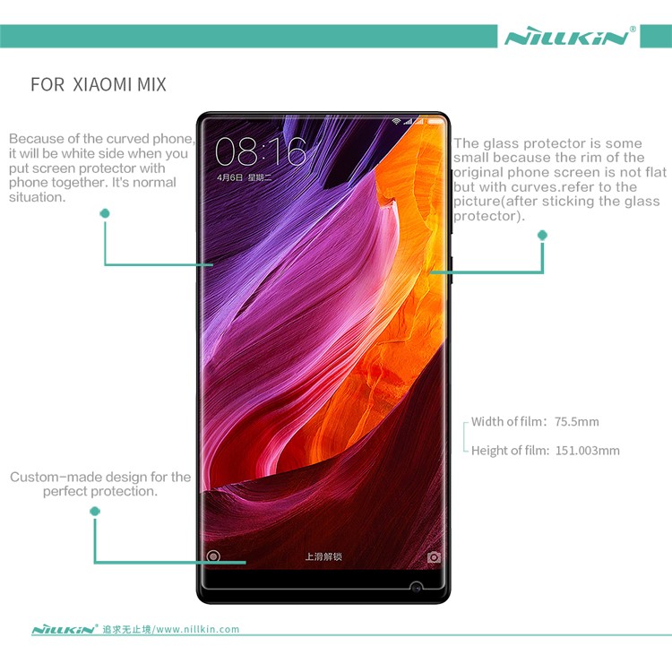 NILLKIN for Xiaomi Mi Mix Anti-fingerprint HD Clear LCD Screen Film Protector-7