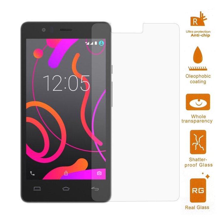 For BQ Aquaris E5 4G Tempered Glass Screen Film Protector 0.3mm (Arc Edge)-1