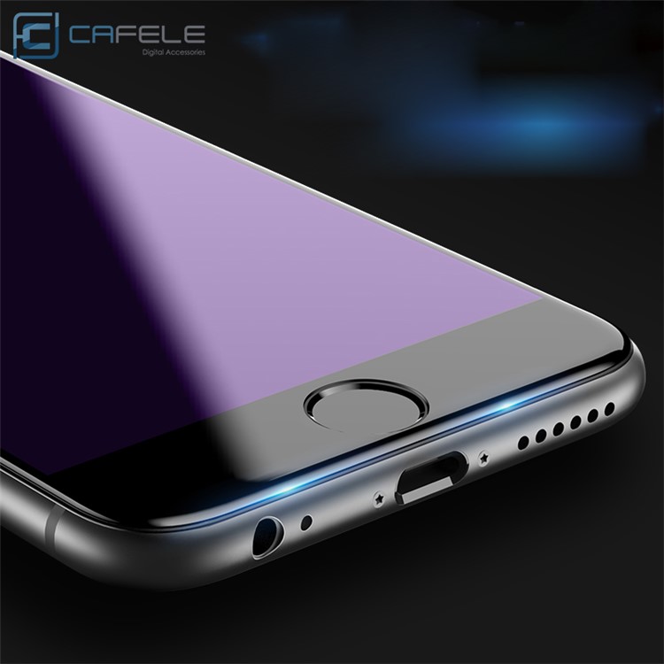 CAFELE Anti-blue-ray 3D Full Tempered Glass Screen Protector for iPhone 6s Plus / 6 Plus Carbon Fiber Edge - Black-2