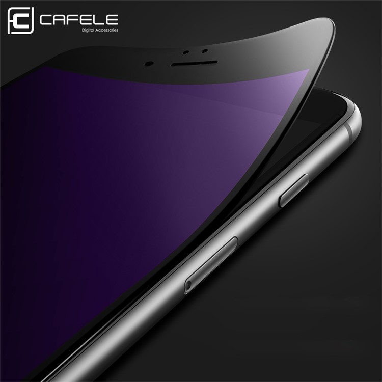 CAFELE Anti-blue-ray 3D Full Tempered Glass Screen Protector for iPhone 6s Plus / 6 Plus Carbon Fiber Edge - Black-3