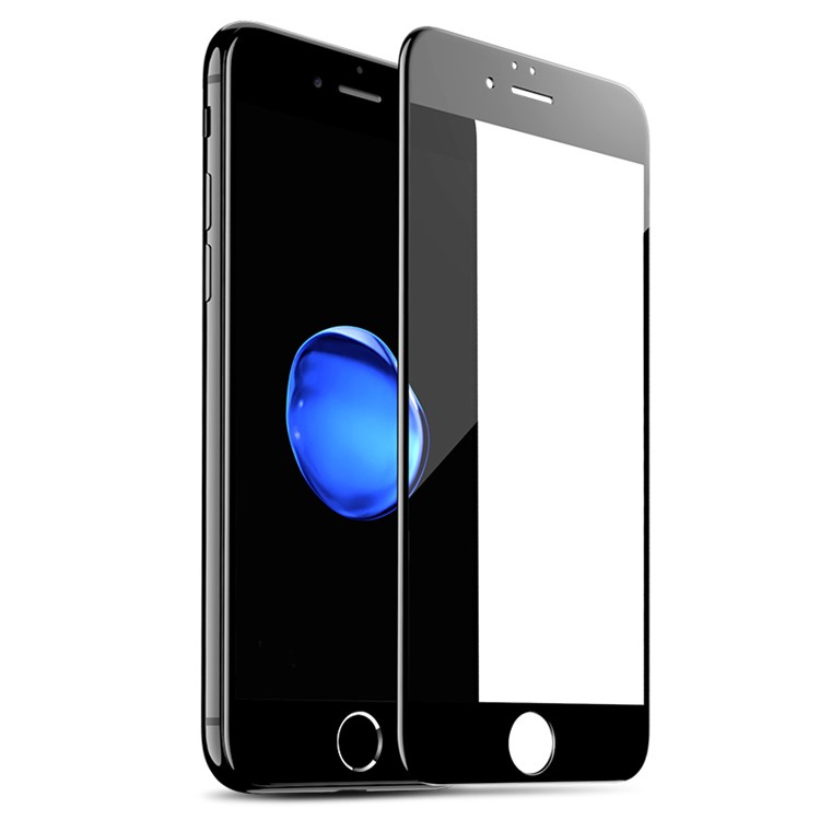 CAFELE 3D Curved Tempered Glass Screen Film Full Cover for iPhone 7 4.7 Inch - Black-1