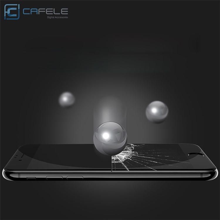 CAFELE 3D Curved Full Screen Guard Carbon Fiber Tempered Glass for iPhone 7 Plus - Black-4