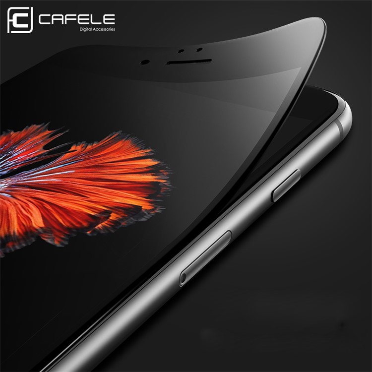 CAFELE for iPhone 6s/6 4.7 3D Curved Carbon Fiber Tempered Glass Screen Guard Full Size - Black-2
