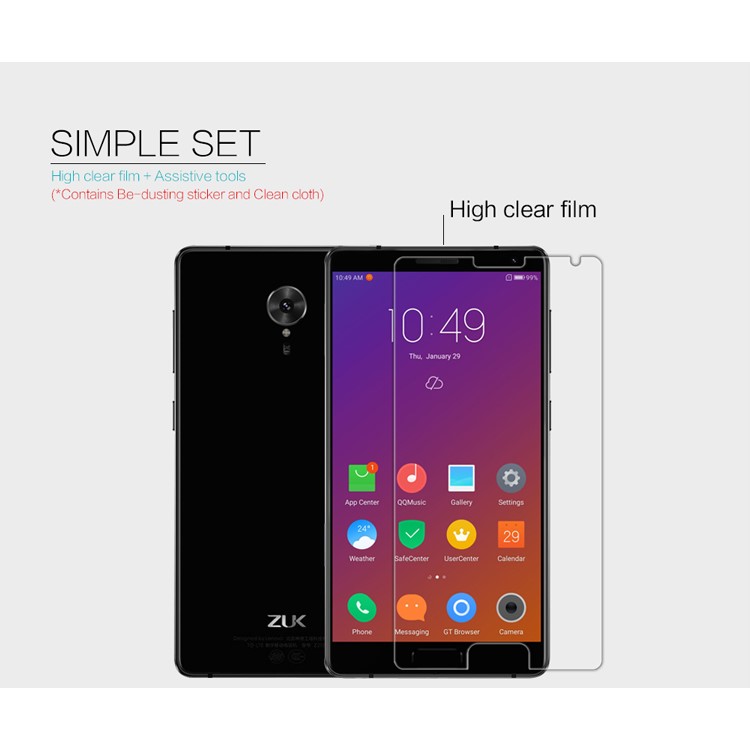 NILLKIN for Lenovo ZUK Edge Anti-fingerprint HD Clear LCD Screen Film Protector-6