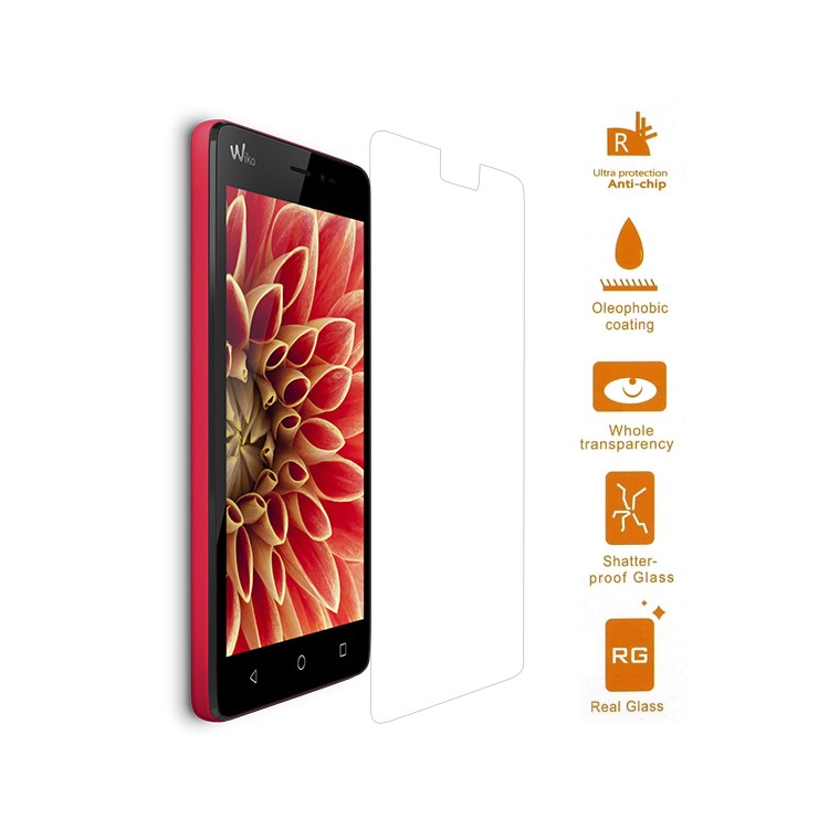 For Wiko Freddy 0.3mm Screen Guard Tempered Glass Protection Film Arc Edge-1