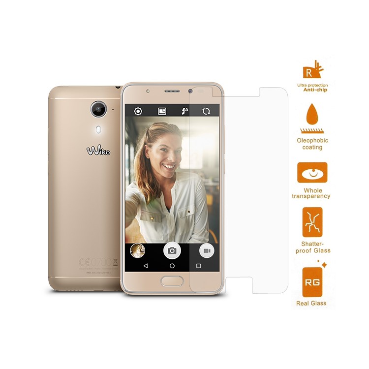 For Wiko U Feel Prime Mobile Tempered Glass Screen Protector 0.3mm (Arc Edge)-1