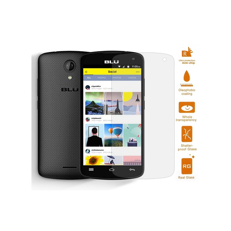 For BLU STUDIO X8 HD Mobile Phone Tempered Glass Screen Protector 0.3mm (Arc Edge)-1